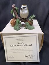 Lenox Bisque Fine Porcelain FEMALE KINGLET Bird Figurine 1995~ Retired picture