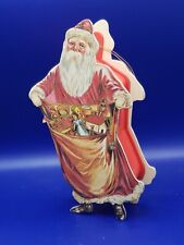 VTG 1983 Merrimack Christmas  Santa Die Cut Candy Container Christmas Ornament picture