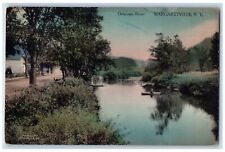 1915 Delaware River Boat Canoe Paddle Margaretville New York NY Vintage Postcard picture