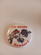 Vintage Go Bears Number 1 Chicago Bears Pin Back Button picture