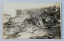 Tiffin Ohio Flood of 1913 Wreckage Real Photo Postcard AZO RPPC 6849 picture