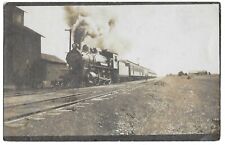 Hartley, IA Iowa 1914 RPPC Postcard, Passenger Train picture