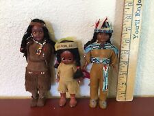 Vintage Native American Souvenir Dolls- Lot Of 3 picture