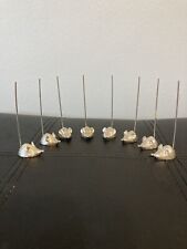 Vintage Napier Silver Hors d'oeuvre Set of 8 Cheese Server Mice Cocktail Picks picture