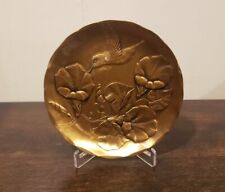 Wendell August Forge Solid Bronze Hummingbird & Morning Glories Tray/Coaster picture