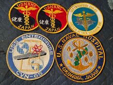 5 LARGE NAVY MEDICAL PATCHES VIETNAM WAR USS ENTERPRISE, USNRMC picture