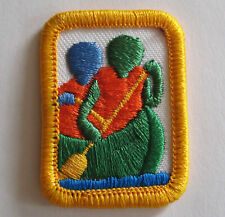 Girl Scout Sr. 1983-96 PADDLE POLE ROLE BADGE Canoeing Interest Project Patch IP picture