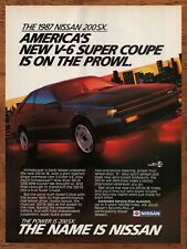 1987 Nissan 200SX SE Coupe Vintage Print Ad/Poster Car Man Cave Bar Art Décor  picture