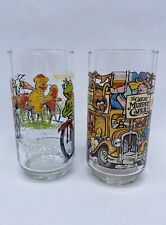 1981 McDonalds The Great Muppet Caper Henson Drinking Glasses Tumblers Set of 2 picture