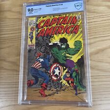 Captain America # 110 CBCS 9.0 White Marvel 1969 Classic Steranko Hulk -Not CGC picture