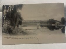 1910 PA SUSQUEHANNA RIVER Jersey Shore Steel Bridge Antique PHOTO POSTCARD RPPC picture
