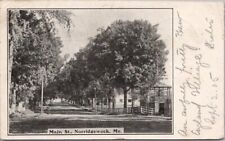 Vintage NORRIDGEWOCK, Maine Postcard MAIN STREET Downtown Scene - 1905 ME Cancel picture