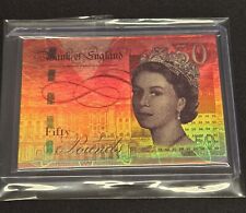 ☆~ DOUBLE-SIDED ~☆ HOLOFOIL ● CURRENCY SERIES 3 ● TOM BADLEY 50 POUNDS BANKNOTE picture
