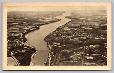 Rioting Rapidsa Niagara River Lake Ontario Aerial View Sepia Vintage Postcard picture