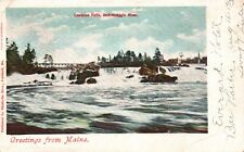 Postcard ME Lewiston Falls Maine Androscoggin River Posted 1903 Vintage PC J1364 picture