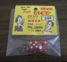Vintage Set of Loaded Trick Dice Throws 7 or 11 Only Classic Gag 1960's picture