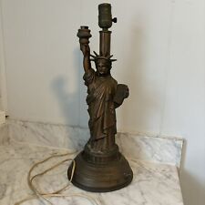 Vintage Statue of Liberty Souvenir 18” Lamp Statue New York Cast Metal Rare NYC picture
