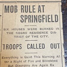 1906 Springfield MO Race War Riot March 1st Article Newspaper Clipping picture