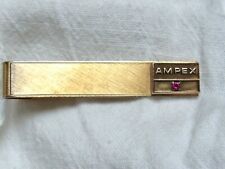 Vintage Ampex Service Balfour 12K GF Tie Bar Clasp with Ruby 40 Yr? Stone Rare picture