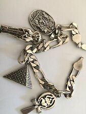 New Sterling Silver Egyptian Charm Bracelet 925  ( 9 Inches ) picture