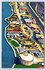 Postcard 1933 Chicago World's Fair Midway Plaisance Chrome Unposted picture