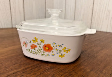 Corning Ware Vintage  A-1-1/2-B Wildflower Poppy 1-1/2 qt Dish With A-7-C Lid picture