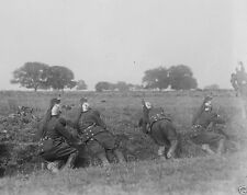 French dragoons seeking cover on the battlefield 1914 World War I 8x10 Photo picture