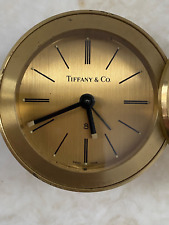 Vintage 1970's Tiffany & Co Swiss Made #8 Manual Wind Alarm Clock Travel WORKS picture