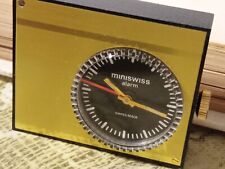 Miniswiss Alarm Mini Travel Clock With Original Leather Case Working No Alarm picture