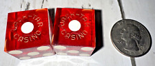 Vintage  Red Lucite Jack-Tar Casino Dice - Matching Numbers 123 -  RARE picture