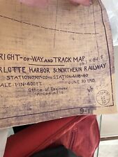 1918 Railroad Right Of Way And Track Map Blueprint Hardee County Florida picture