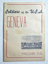 1940's WWII Geneva Welcomes Soldiers of the USA Guide Book picture