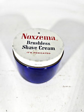 Noxzema Brushless Shave Cream Cobalt Blue Glass Jar (Vintage) with Metal Lid picture