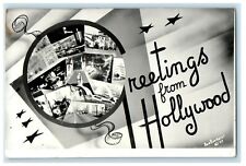 1943 Greetings From Hollywood California CA RPPC Photo Vintage Postcard picture