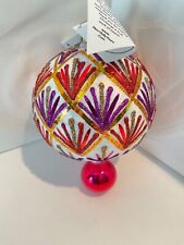 Heartfully  Yours By Christopher Radko CLARIDGE Drop Ball Christmas Ornament picture