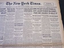 1935 SEPTEMBER 11 NEW YORK TIMES - LONG TO GET STATE FUNERAL - NT 5531 picture