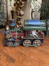 Vnt Grandeur Noel Tin Christmas Locomotive Engine Collectors Edition Train 28”L picture