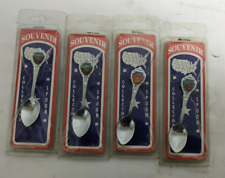 Lot of 4 Souvenir Spoon Collector's Pennsylvania West Virginia Maryland Ohio picture