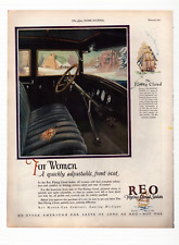 Vintage Print Ad 1927 REO Flying Cloud Sedan Adjustable Front Seat picture