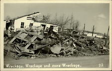 RPPC Cotton Valley Louisiana storm tornado damage 1947 destroyed buildings photo picture