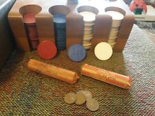 vintage poker chip set With Caddy picture