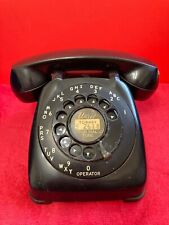 VINTAGE LATE 50's  AECO BLACK ROTARY DESK TELEPHONE picture