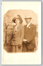 Kansas City, Missouri, Original RPPC, Man And Woman, Portrait, Vintage Postcard picture