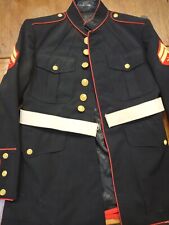 USMC Marine Corp Private Dress Blues Blouse Jacket w Buttons Size  Large picture