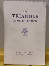 c1935 The Triangle of Mu Phi Epsilon Vol XXIX Book Booklet Vintage Fraternity picture