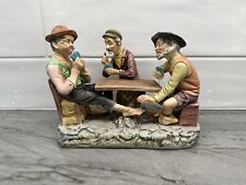 Vintage Figurine Three Men Playing Cards Cheating Capodimonte? picture