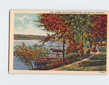 Postcard Shore Line At Belvidere Park, Lake Geneva, Wisconsin picture