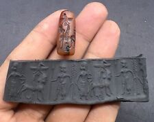 Ancient Old Beautiful Natural Agate Sumerian Antiquities Cylinder Seal Bead picture