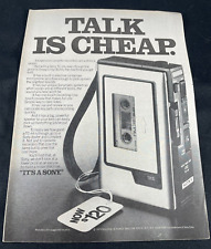 Vintage 1977 Sony TC-44 Cassette Recorder Ad picture