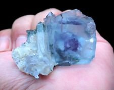 60g Rare Blue Purple Cube Fluorite Mineral Crystal Specimen/Yaogangxian picture